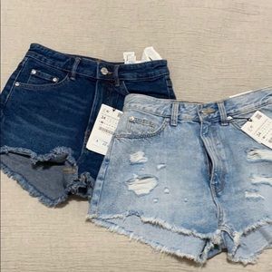 ZARA LOT OF 2 DENIM SHORTS EUR 34 US 02